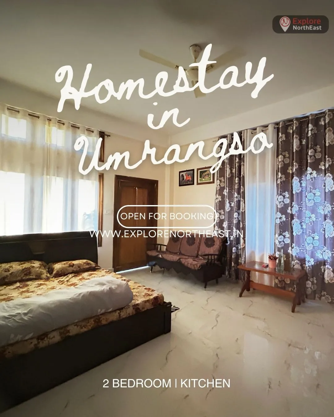 Nohshring Homestay (*2 Bedroom *2 Bed *1 Bathroom *4 Guest)